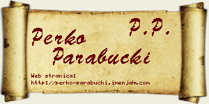 Perko Parabucki vizit kartica